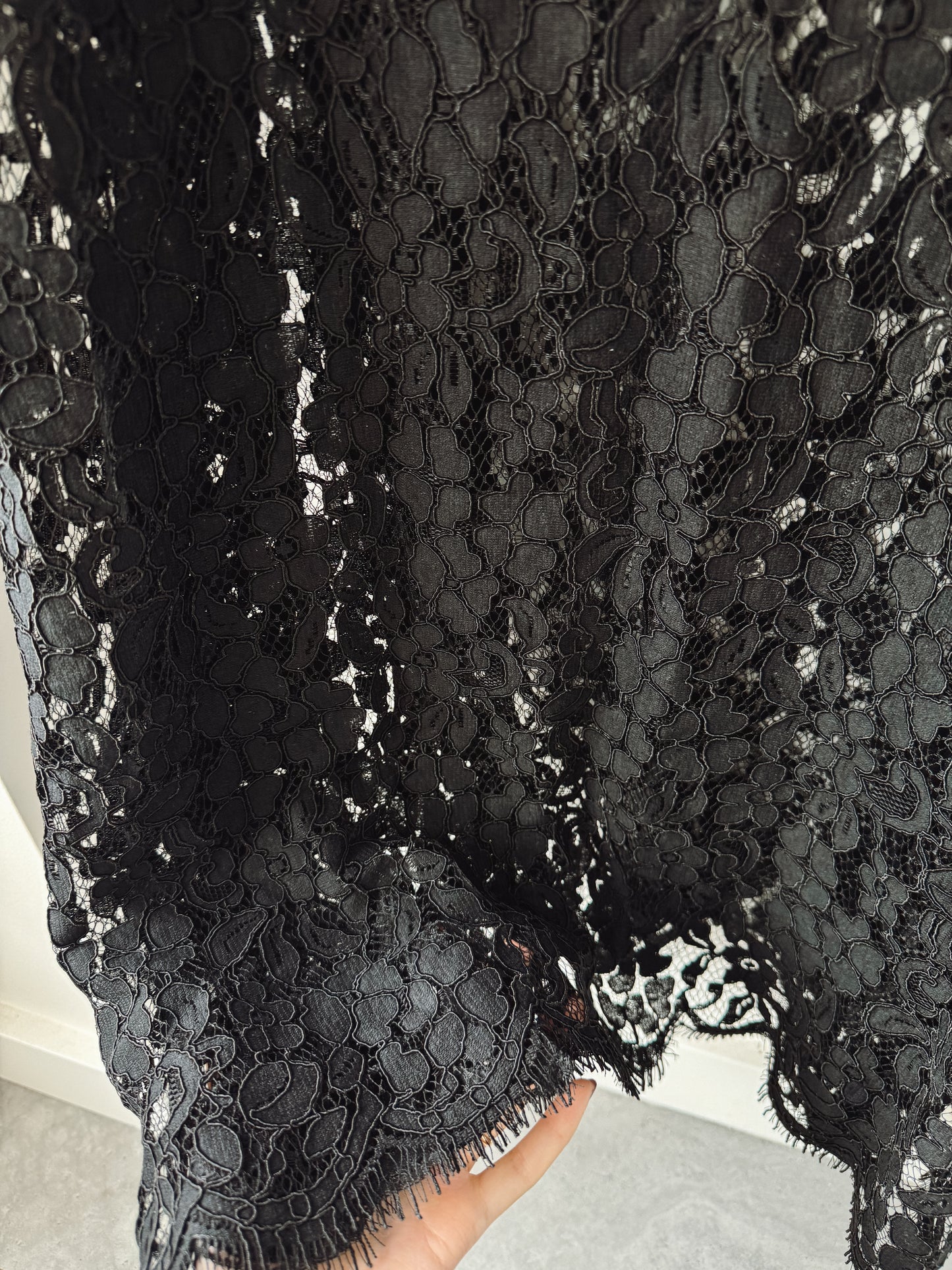 Toulouse Lace Skirt Black