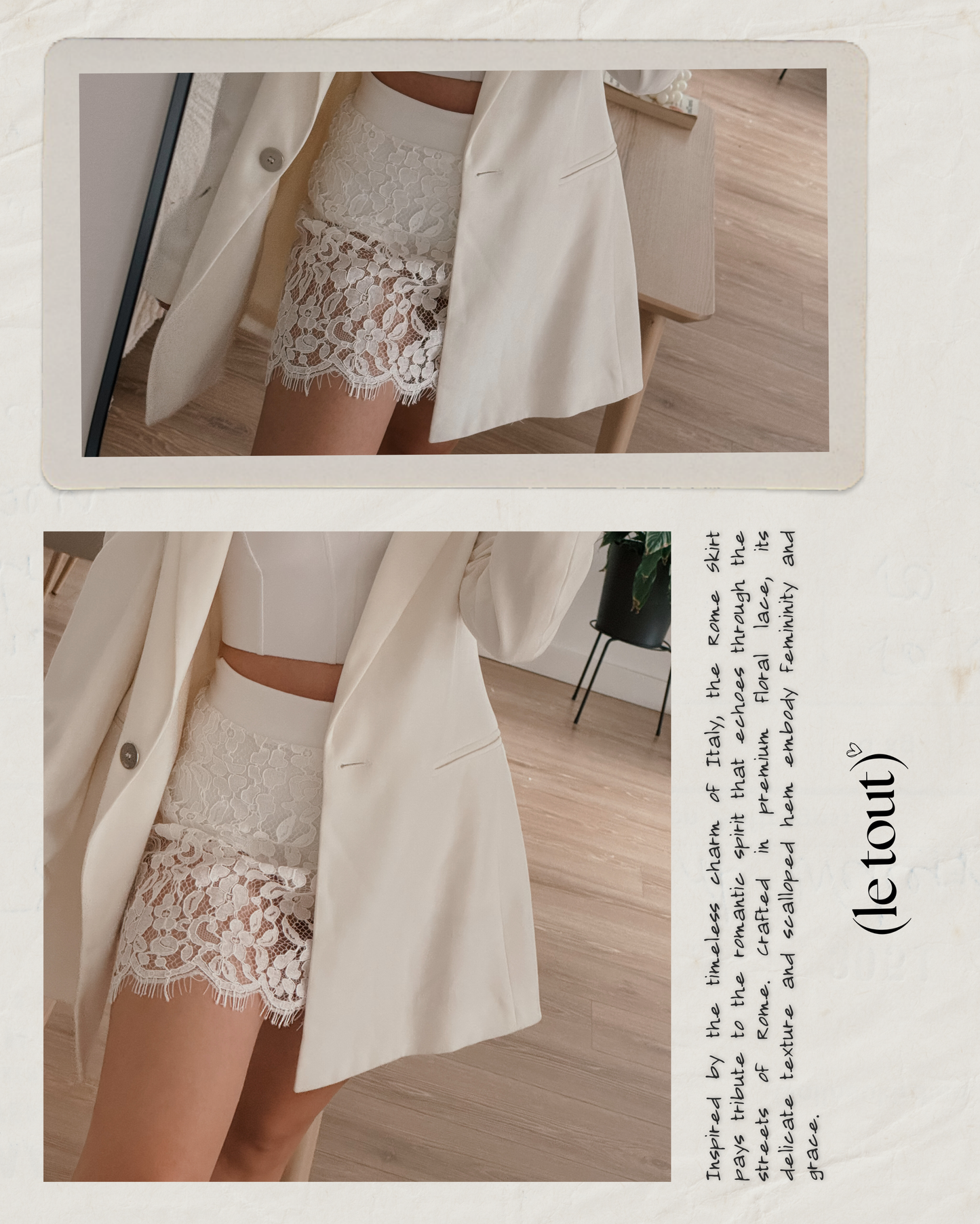 SKIRT ROME // white lace